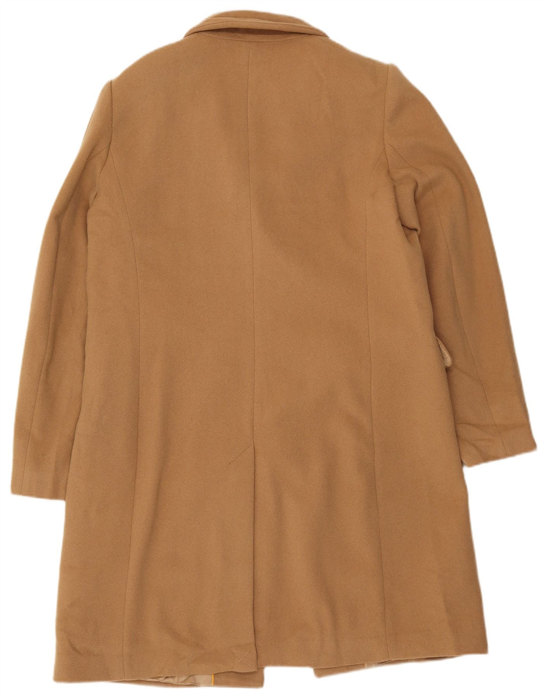 BENETTON Womens Overcoat UK 16 Large Beige Wool