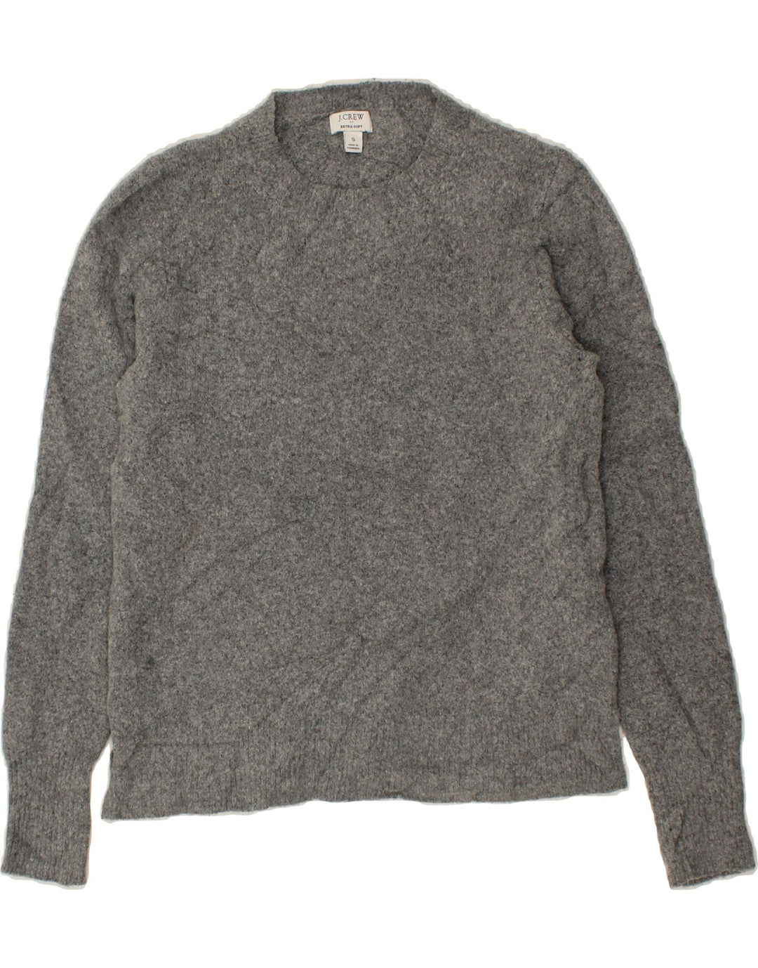 J. CREW Womens Crew Neck Jumper Sweater UK 10 Small Grey Polyamide Vintage J. Crew and Second-Hand J. Crew from Messina Hembry 