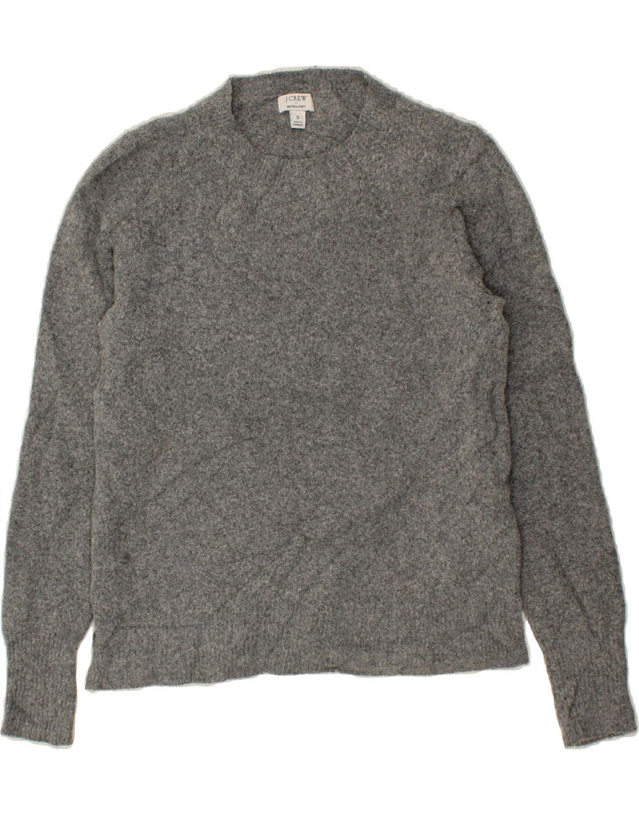 J. CREW Womens Crew Neck Jumper Sweater UK 10 Small Grey Polyamide Vintage J. Crew and Second-Hand J. Crew from Messina Hembry 