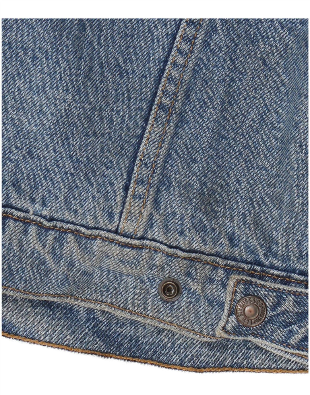 Levi's Dame Denim Sherpa Jacket UK 14 Stor Blå Bomuld