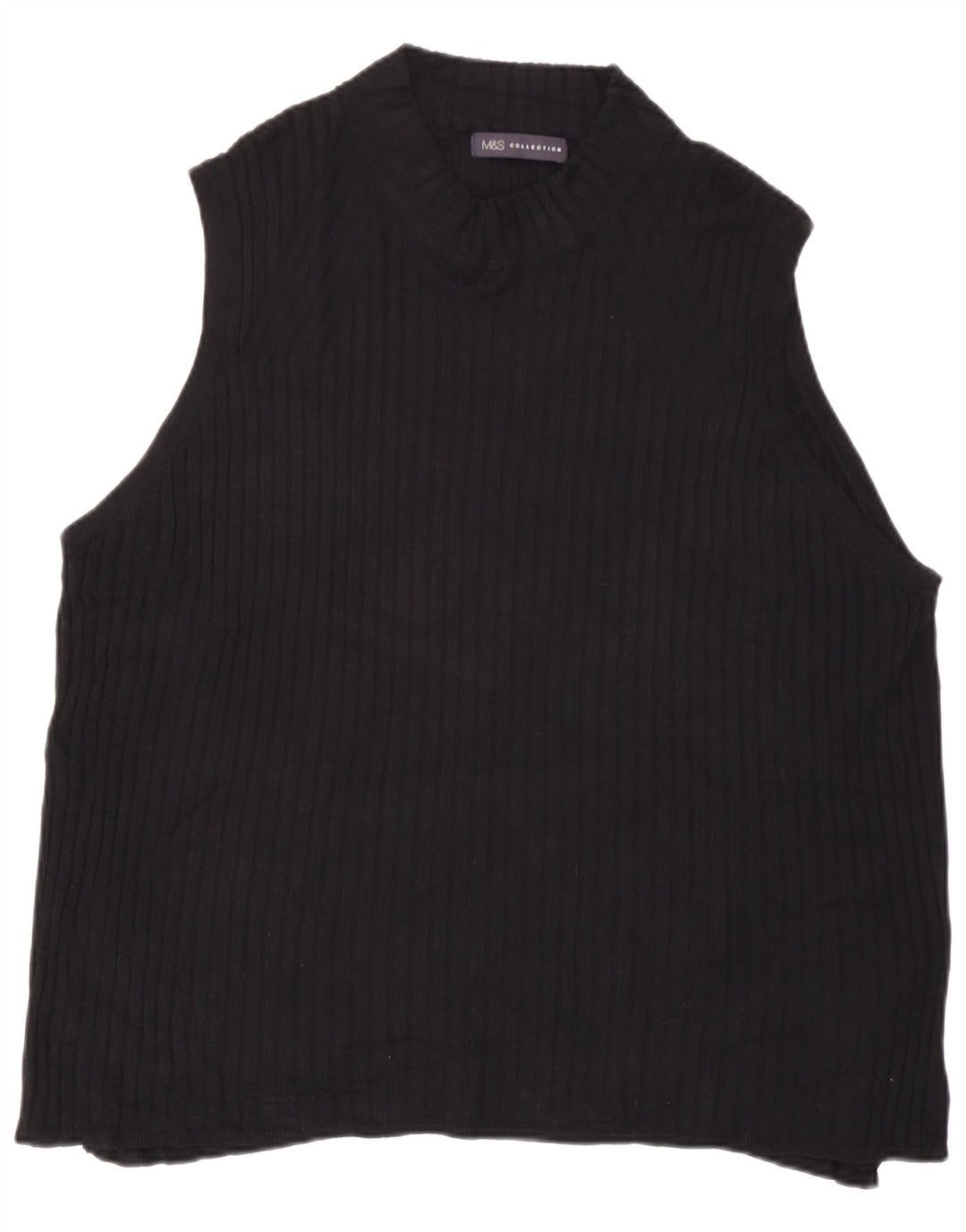 Marks & Spencer Damevest Top UK 24 4XL Sort Viscose