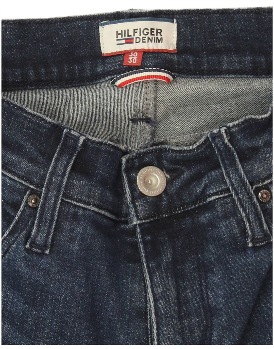 Tommy Hilfiger Dame Flared Jeans W30 L30 Marineblå Bomuld