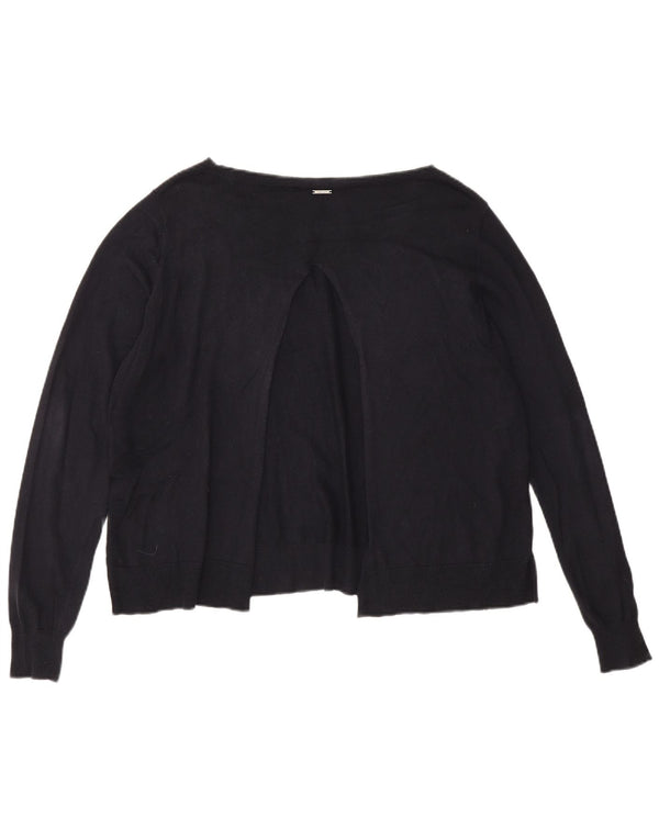 Liu Jo Dame Boat Neck Jumper Sweater UK 14 Large Navy Blue