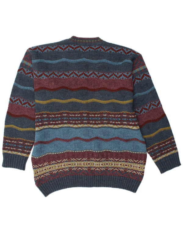 MARKS & SPENCER Herre sweater med rund hals, medium flerfarvet