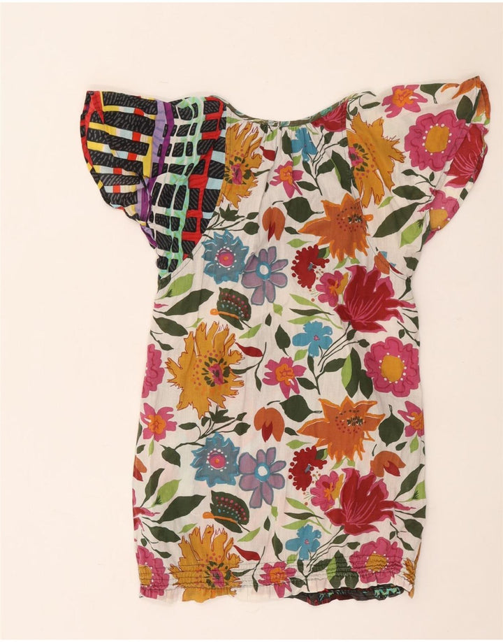 Alvce Designs Dame Longline Bluse Top UK 10 Small Multicolored Floral