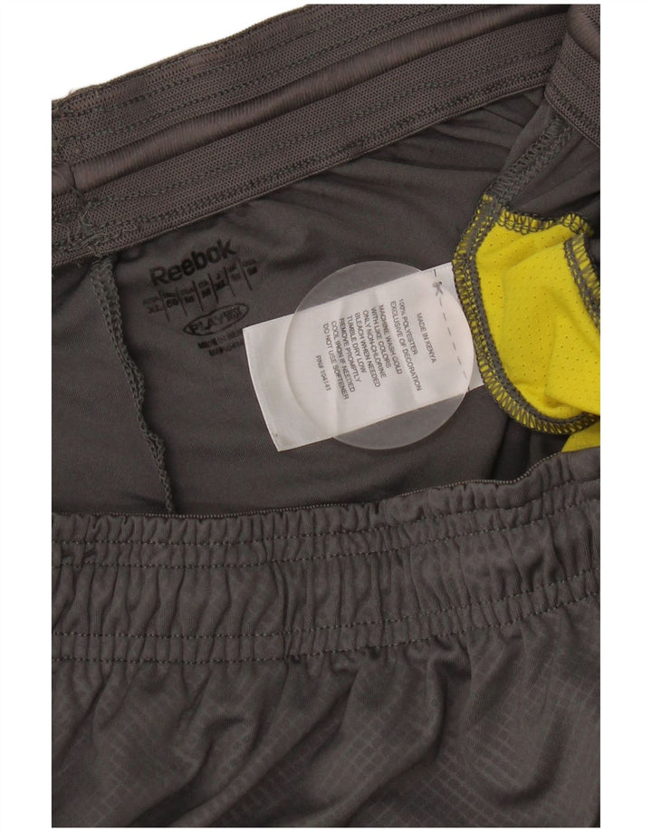 Reebok Sportshorts til mænd mellemgrå Colourblock Polyester
