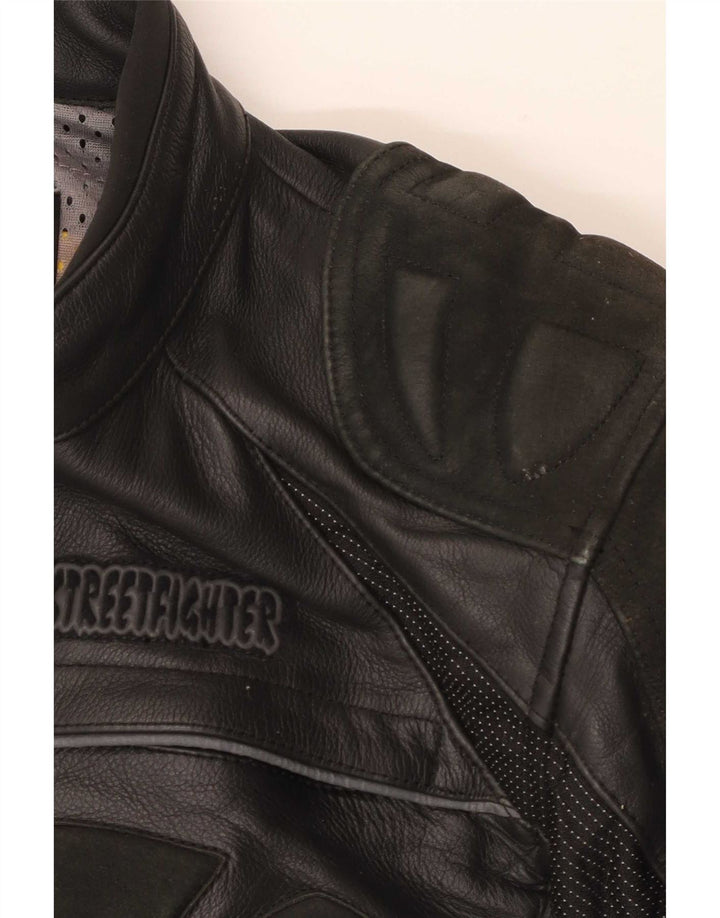 Streetfighter Herre Læder Racerjakke IT 48 Medium Sort