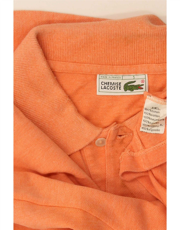 Lacoste Langærmet Polo Shirt til mænd Størrelse 5 Large Orange Bomuld