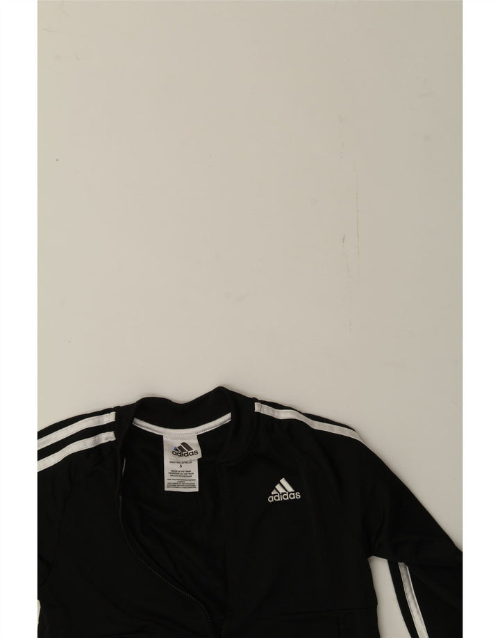 ADIDAS Boys Tracksuit Top Jacket 4-5 Years Black Polyester Vintage Adidas and Second-Hand Adidas from Messina Hembry 