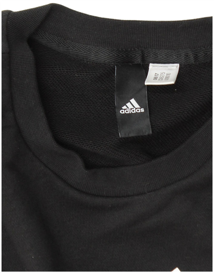 Adidas grafisk sweatshirt til mænd, stor sort