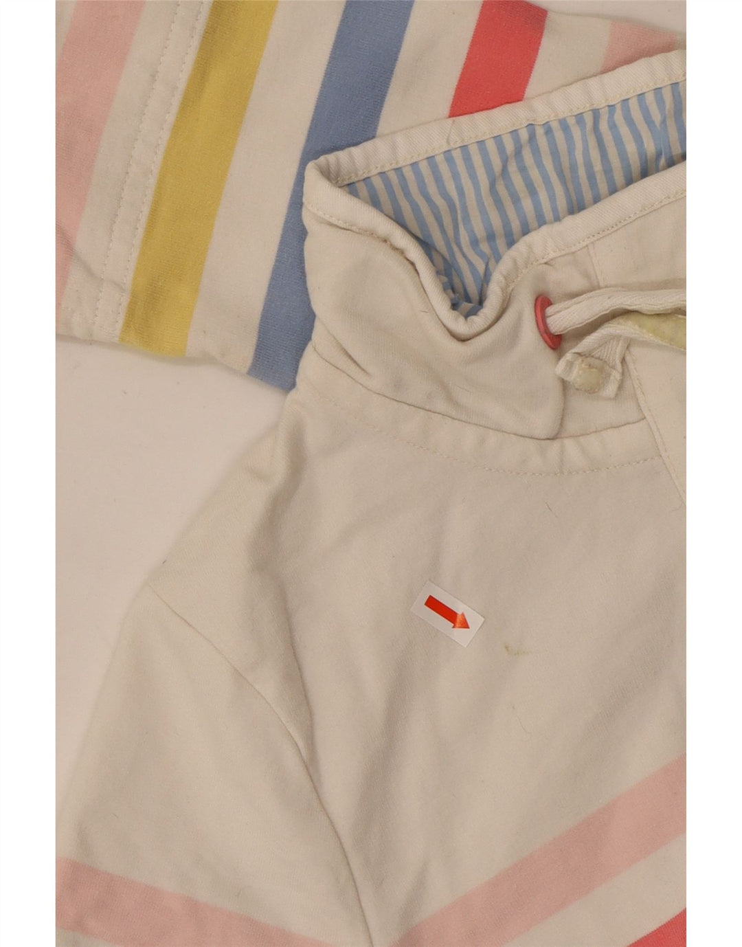 Joules Dame Sweatshirt Jumper UK 8 Lille flerfarvet stribet bomuld