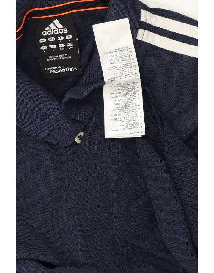 Adidas Herre Climalite Polo Shirt Stor Marineblå Bomuld