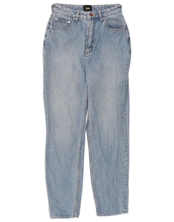 Lee Womens Mom High Rise Tapered Jeans US 7 Medium W26 L27 Blå Bomuld