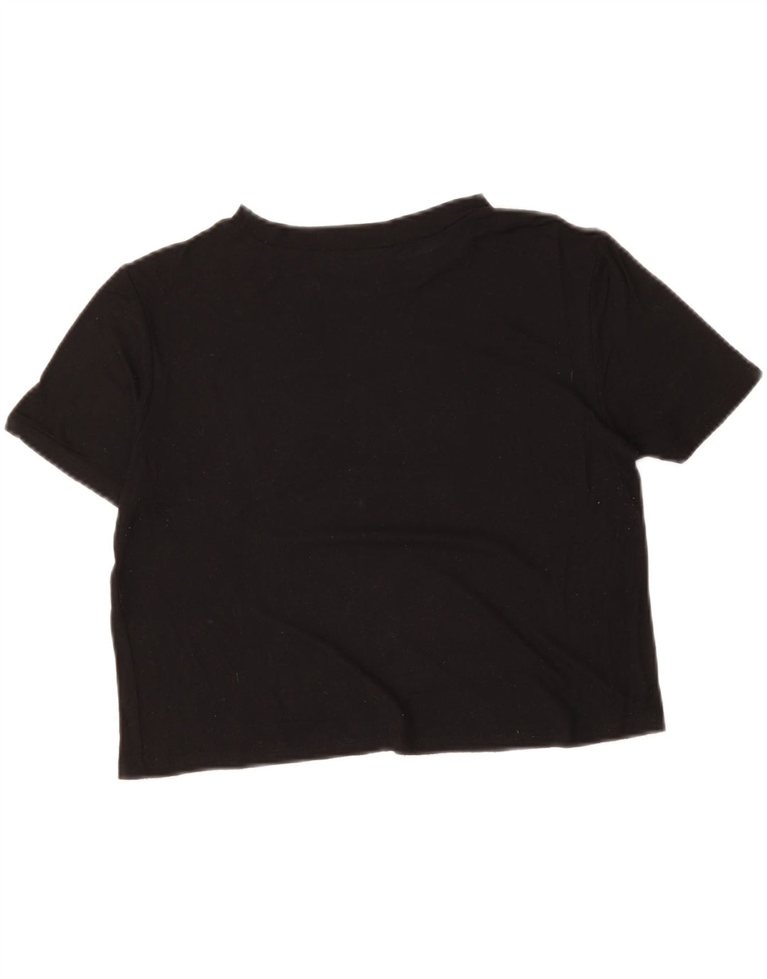 ZARA Womens Crop T-Shirt Top UK 10 Small Black Viscose Vintage Zara and Second-Hand Zara from Messina Hembry 