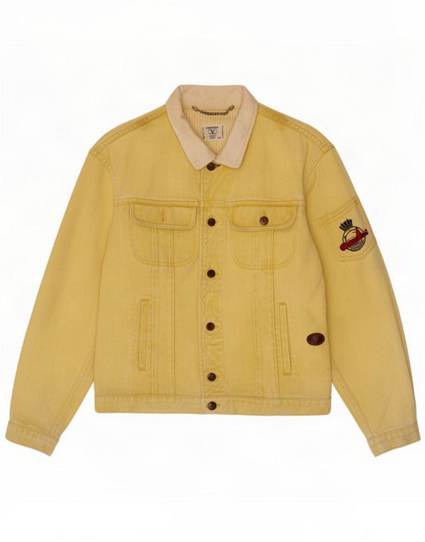 Valentino drenge denimjakke 13-14 år XL Gul Colourblock Bomuld