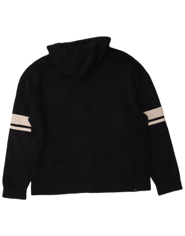 Puma Herre grafisk hættetrøje med lynlås 2XL Sort Colourblock Bomuld