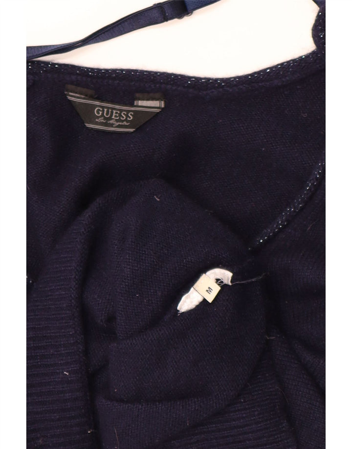 Guess Dame Boat Neck Jumper Sweater UK 14 Medium Navy Blue