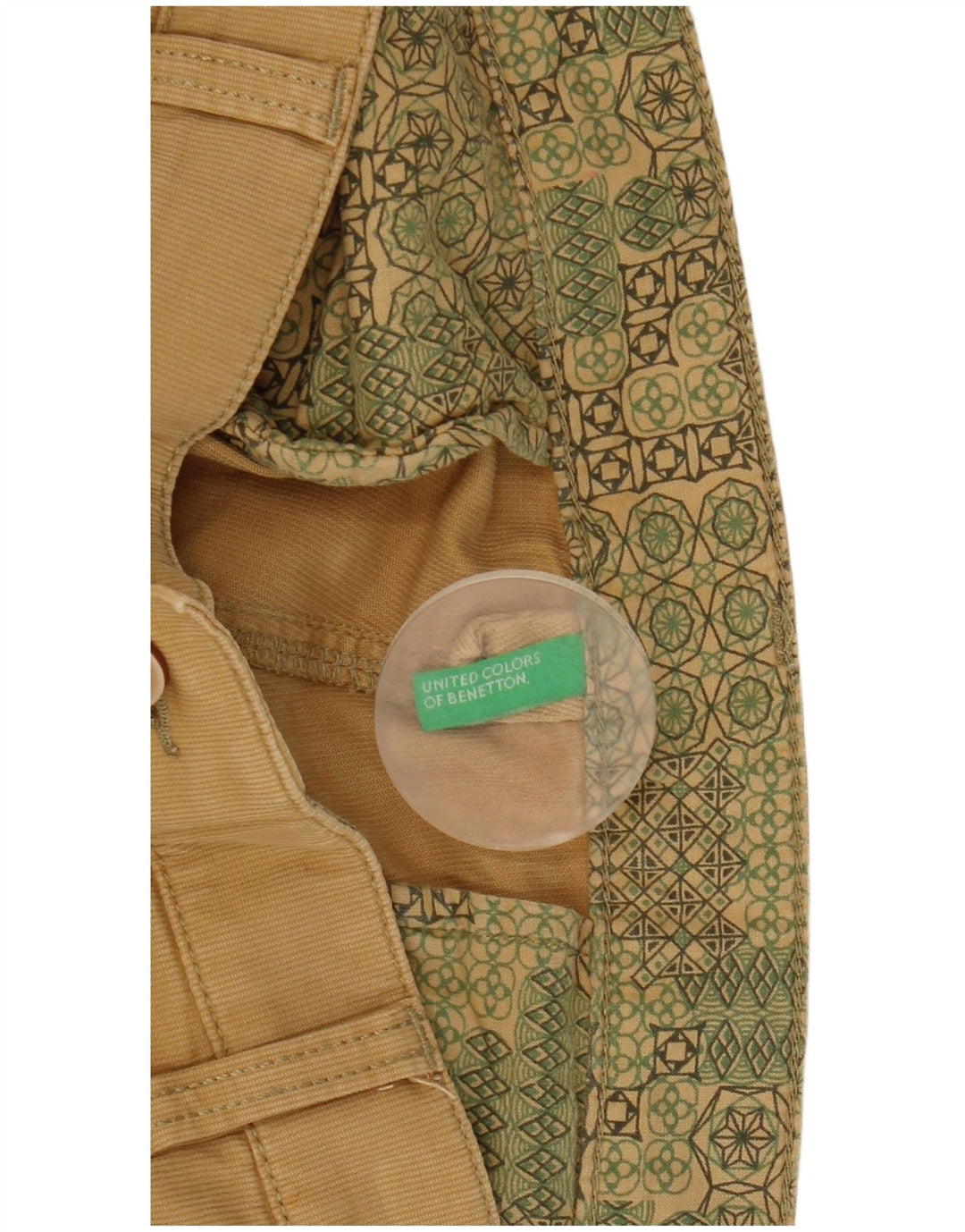 Benetton Herre Straight Cargo Bukser W36 L31 Beige
