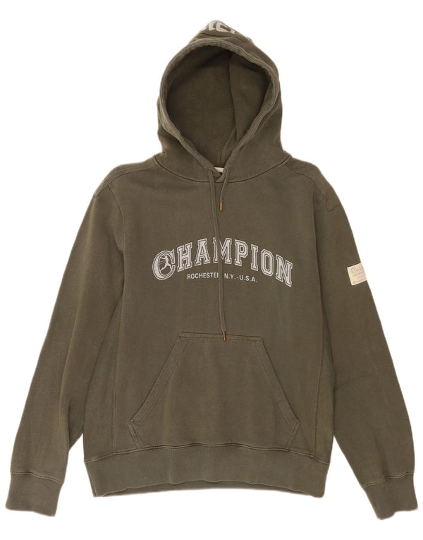 Champion Herre grafisk hættetrøje Jumper Small Green Bomuld Sports