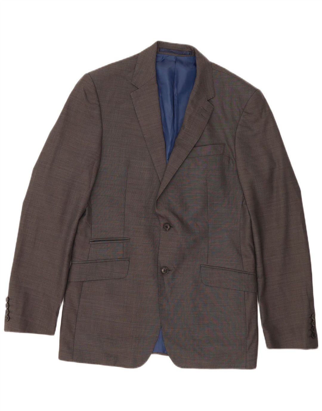 Marks & Spencer Herre 2-knaps blazerjakke EU 48 mellemgrå polyester