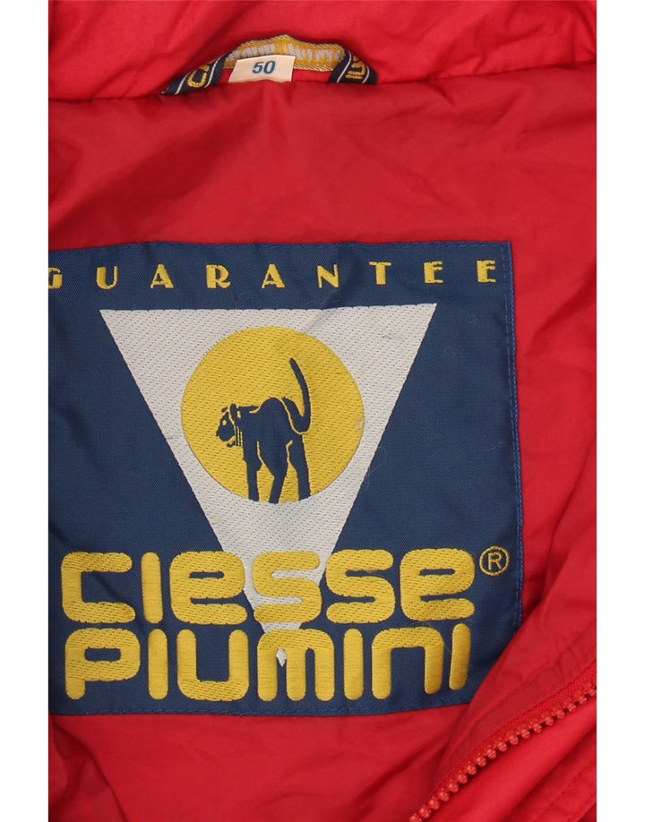 CIESSE PIUMINI Mens Padded Jacket IT 50 Large Red Polyester Vintage Ciesse Piumini and Second-Hand Ciesse Piumini from Messina Hembry 