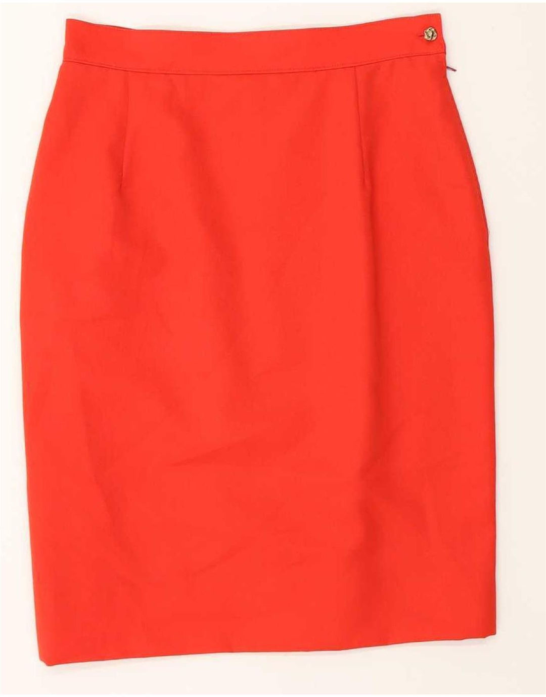 Vintage kvinders 6-knap 2-delt nederdelsæt UK 12 Medium W28 Rød