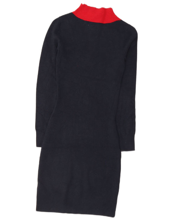 Jack Wills Dame Jumper Kjole med lynlås i DK 6 XS Navy Blue Colourblock