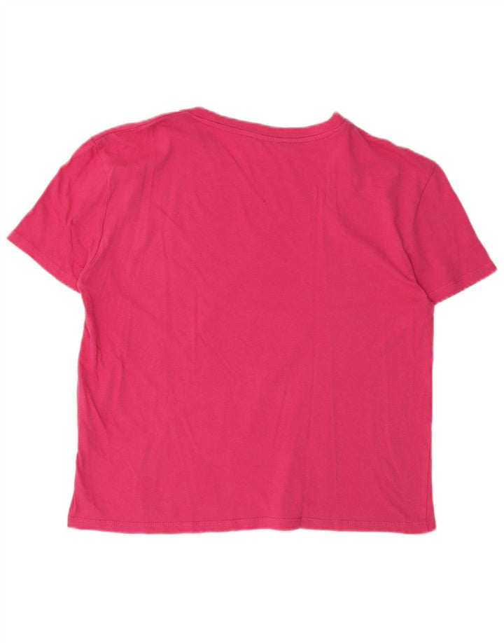 Zara T-Shirt Top UK 14 Medium Pink Bomuld