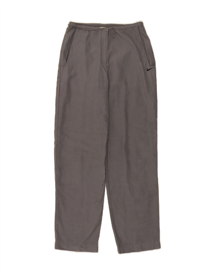 NIKE Womens Straight Casual Trousers US 4/6 Small W26 L30 Grey Polyester Vintage Nike and Second-Hand Nike from Messina Hembry 