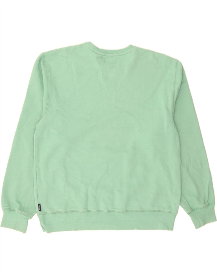 IZOD Mens Sweatshirt Jumper Medium Green Cotton Vintage Izod and Second-Hand Izod from Messina Hembry 