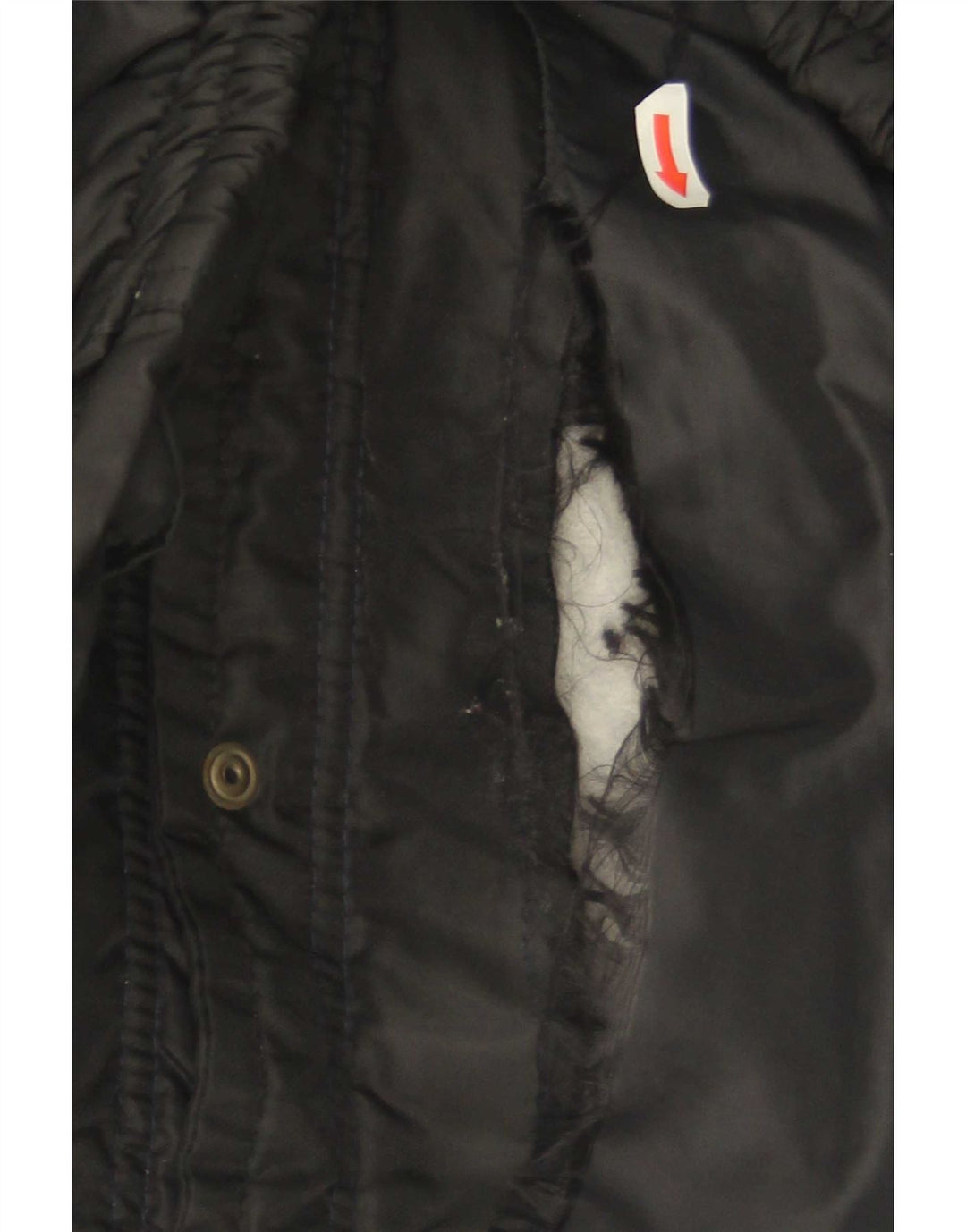 Vintage Polstret Gilet UK 38 Medium Sort Polyester