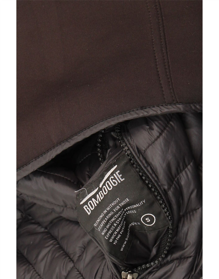 Bomboogie Herre Hooded Bomber Polstret Jakke UK 36 Small Black Polyester