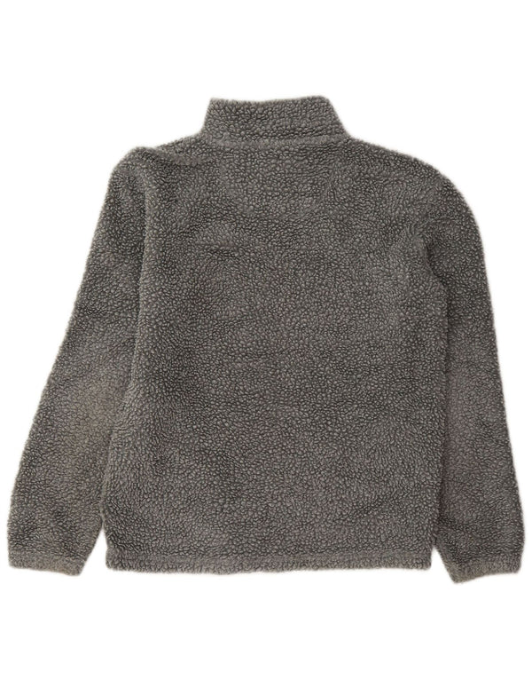 Quiksilver fleecetrøje med lynlås til piger 13-14 år, stor grå polyester