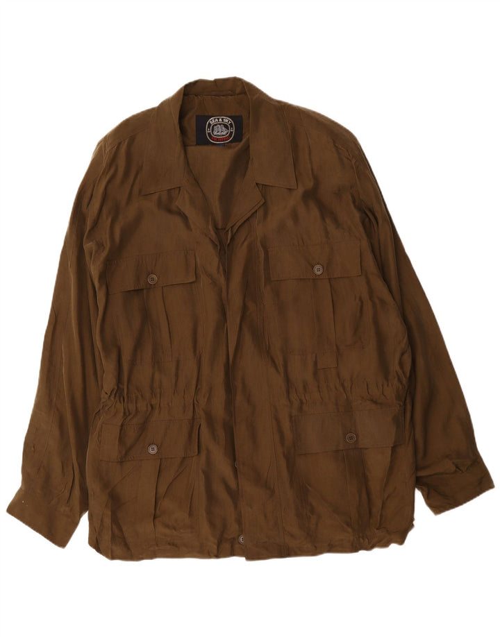 Sea & Sky Herre Yachting Utility Jacket UK 42 XL Brun Silke