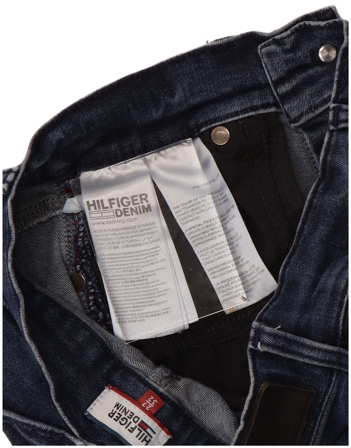 TOMMY HILFIGER Dame Mid Rise Skinny Jeans W27 L30 Blå Bomuld