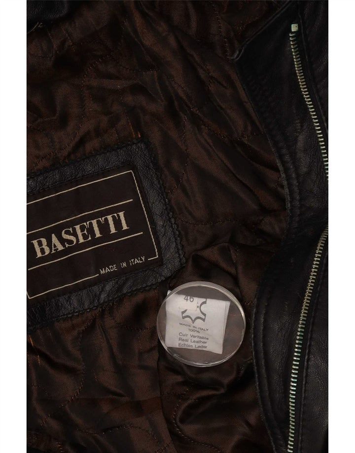 Basetti Dame Hætte Læderjakke IT 46 Stor Sort