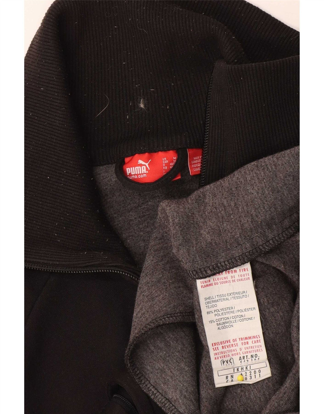 Puma Herre grafisk træningsdragt Topjakke Medium Sort Colourblock Polyester