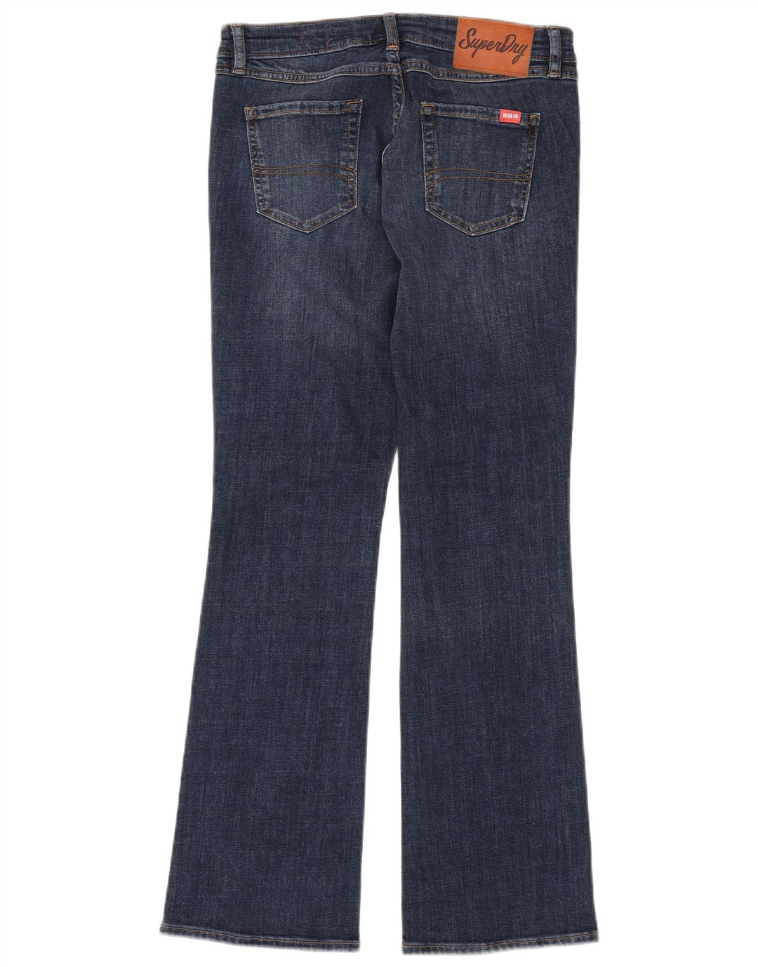 SUPERDRY Dame Bootcut Jeans W28 L30 Blå Bomuld