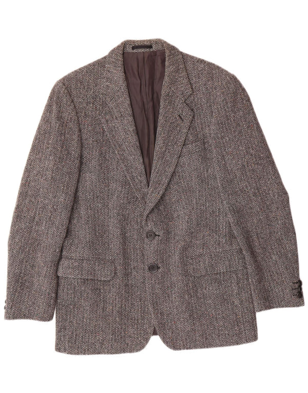 ST MICHAEL Herre Blazer Jacket UK 40 Large Grey Herringbone Classic