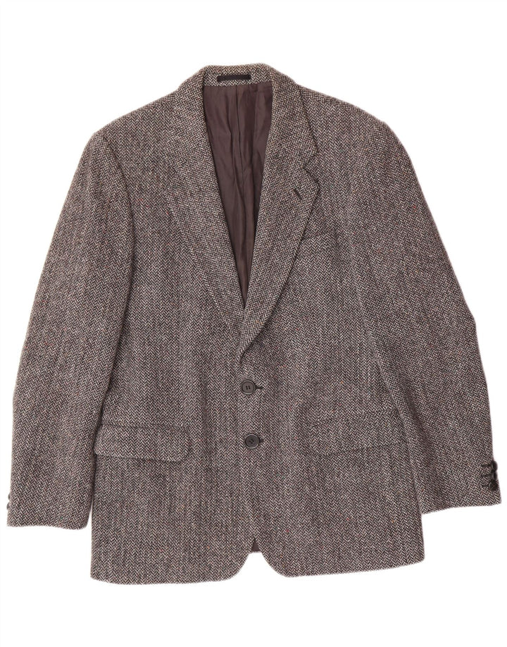 ST MICHAEL Herre Blazer Jacket UK 40 Large Grey Herringbone Classic
