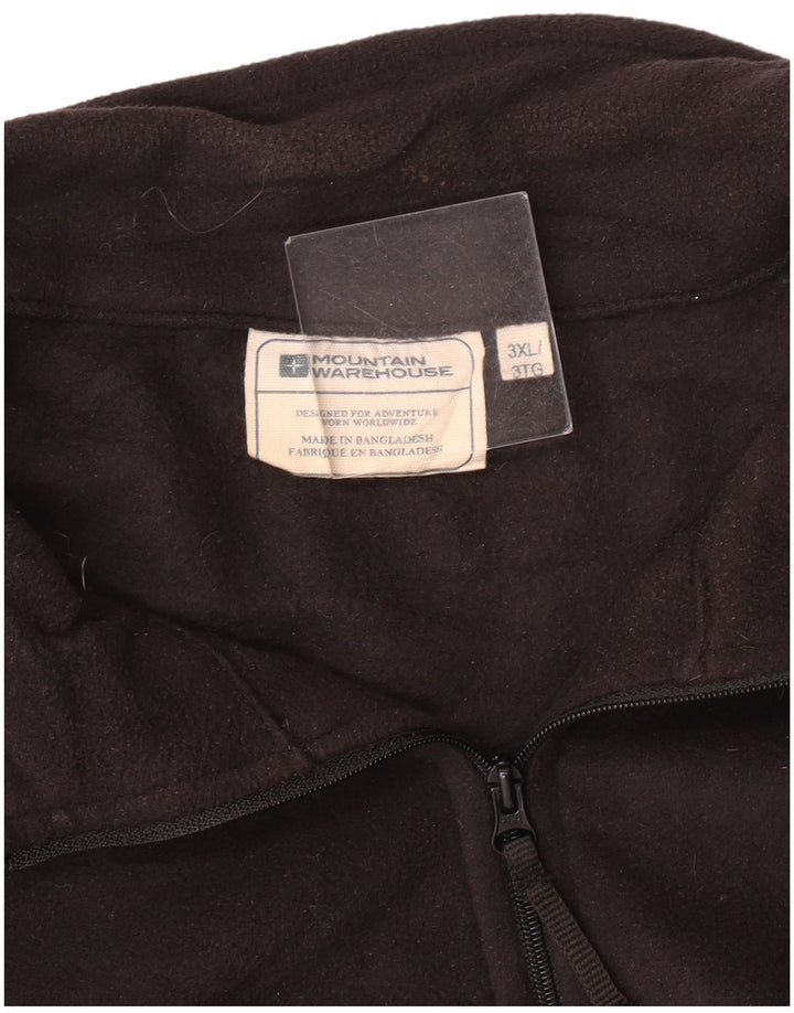 Mountain Warehouse Herre Zip Neck Fleece Jumper 3XL Sort