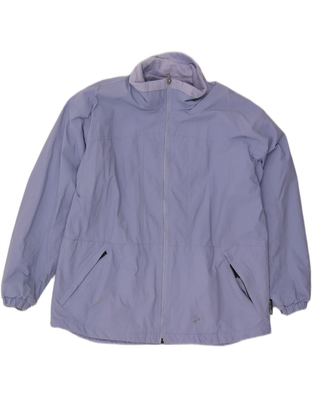 Columbia Dame Oversized Windbreaker Jacket UK 18 XL Lilla Nylon