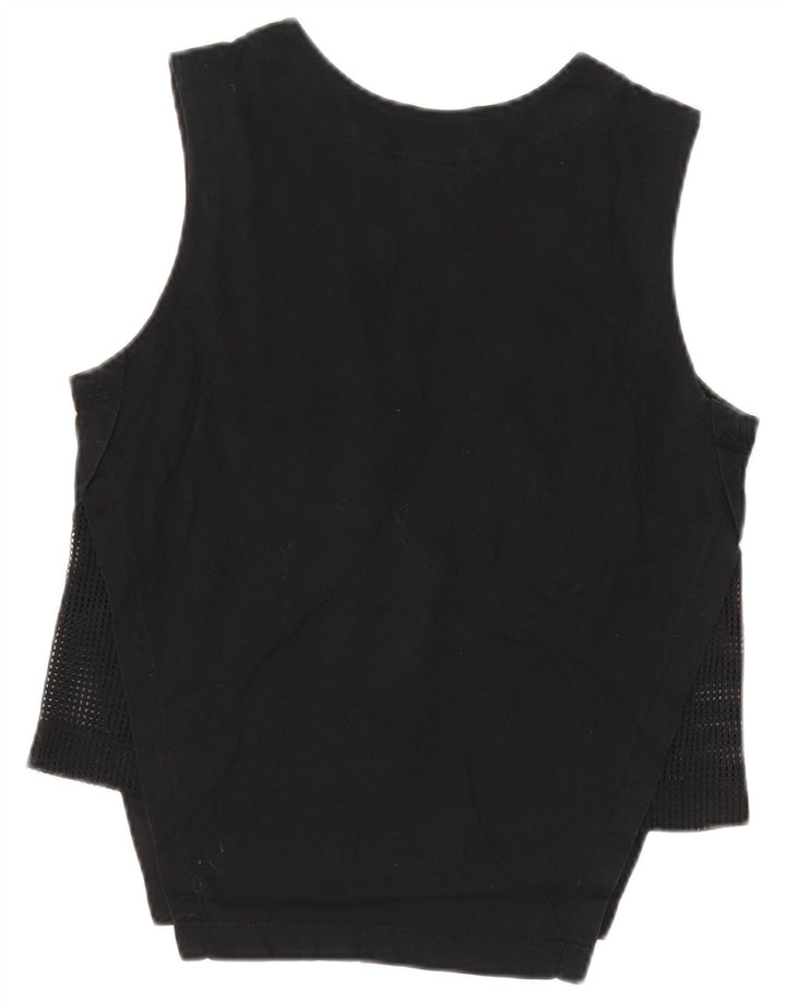 NIKE Grafisk Vest Top UK 10 Lille sort Syntetisk til kvinder