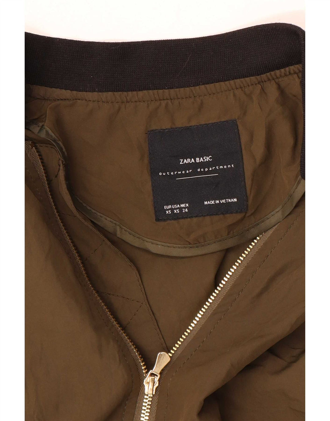 Zara oversized bomberjakke til kvinder UK 6 XS Brun