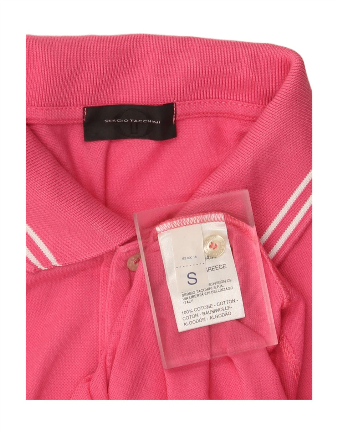 Sergio Tacchini Langærmet herre poloshirt Lille pink bomuld