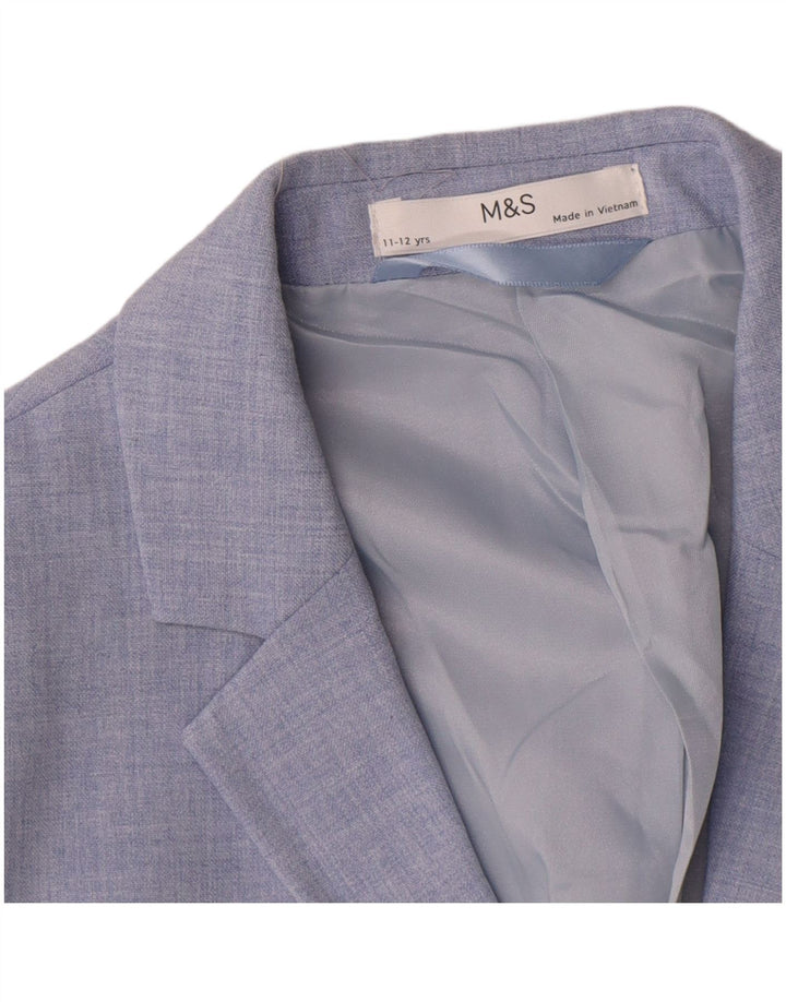 Marks & Spencer Boys 2-knaps blazerjakke 11-12 år blå polyester