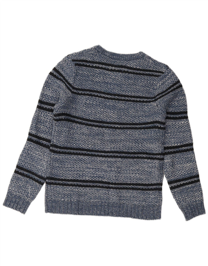 Jack & Jones herre rund hals sweater stor blå stribet akryl