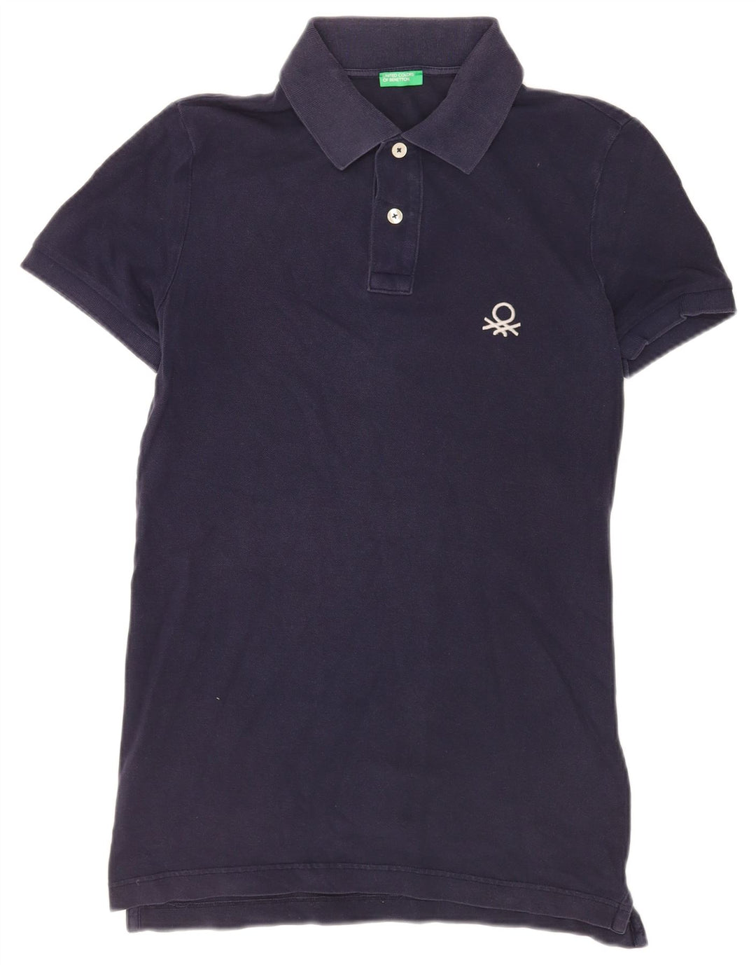 Benetton herre poloshirt Medium marineblå bomuld
