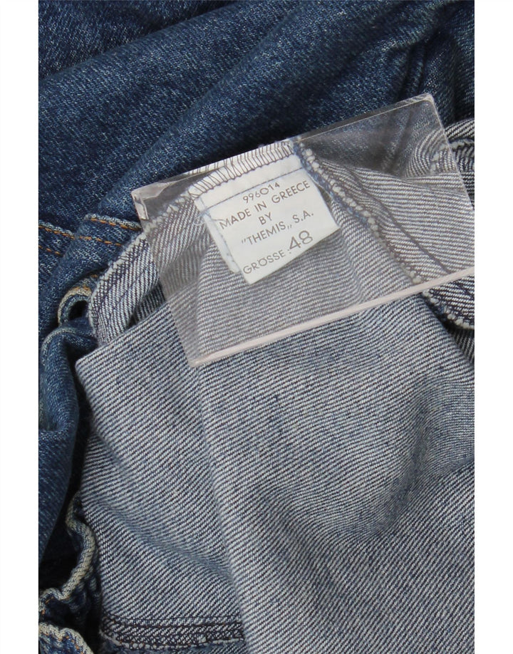 Vintage denimjakke til mænd IT 48 Medium Blue Cotton