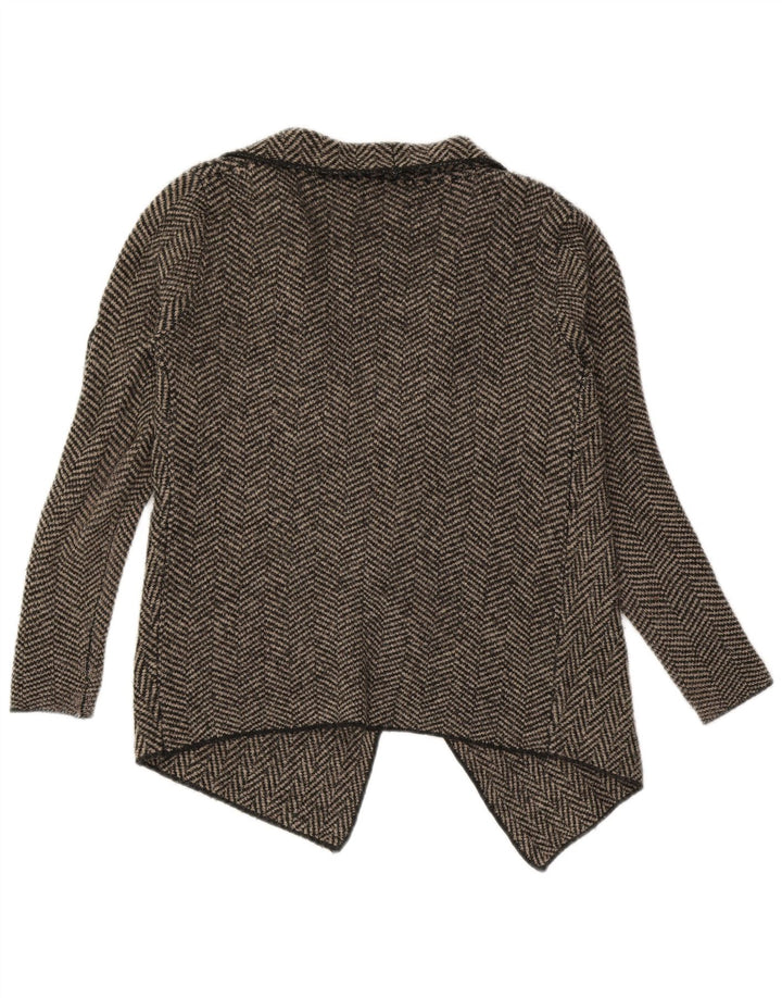 Zara Womens Asymmetrisk Open Cardigan Sweater UK 10 Small Grey Sildeben
